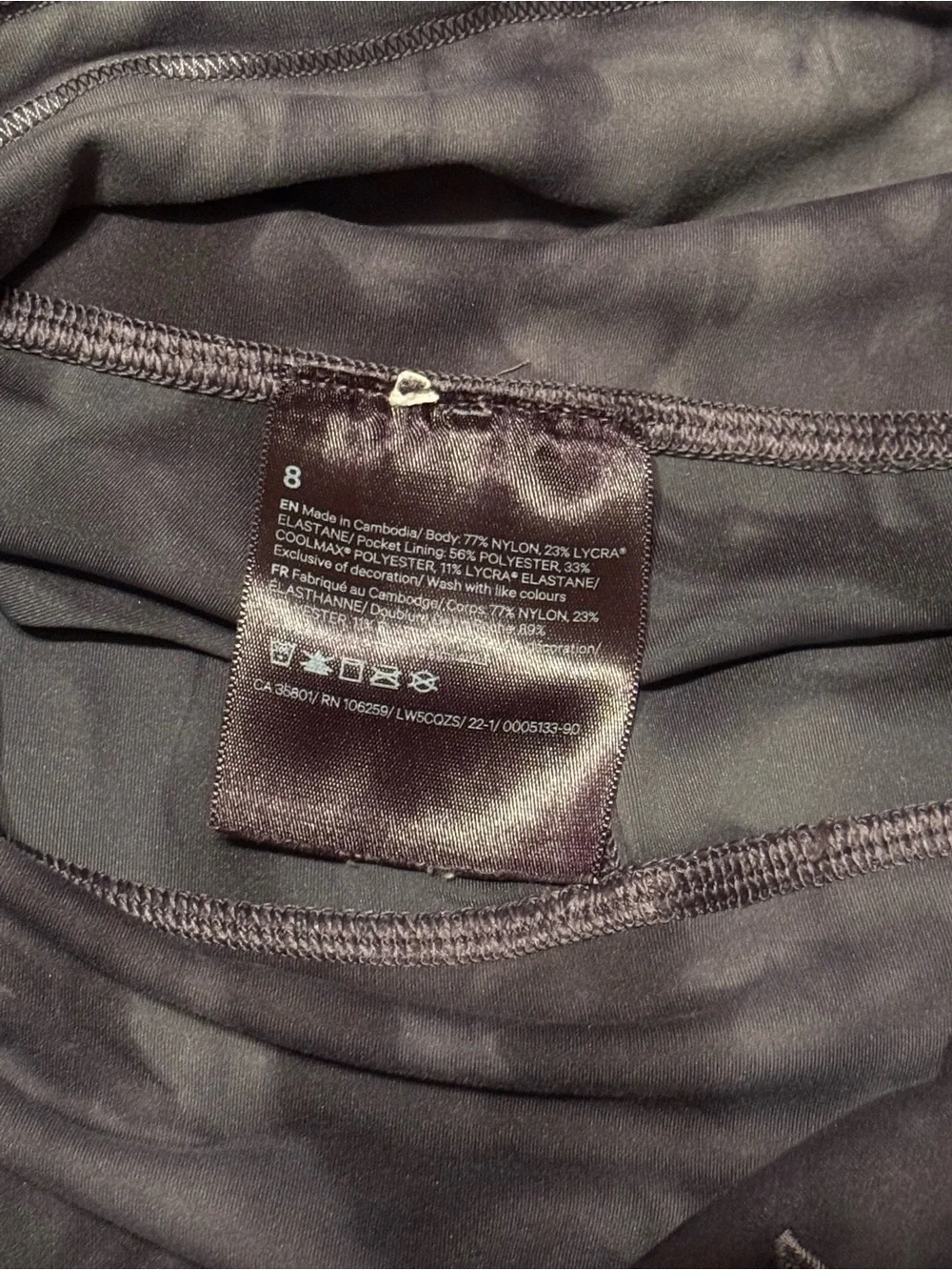 lululemon athletica Black Tie-Dye Leggings
